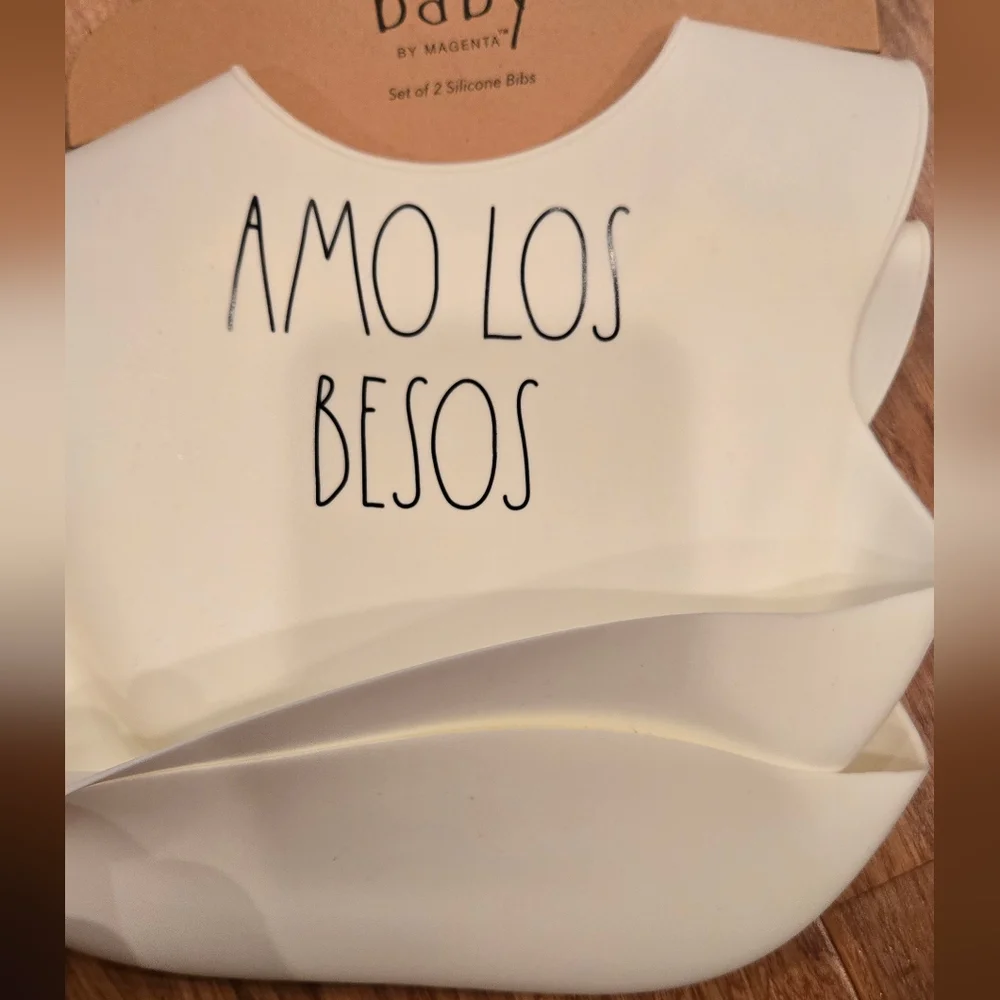 Rae Dunn Silicone Baby Bibs